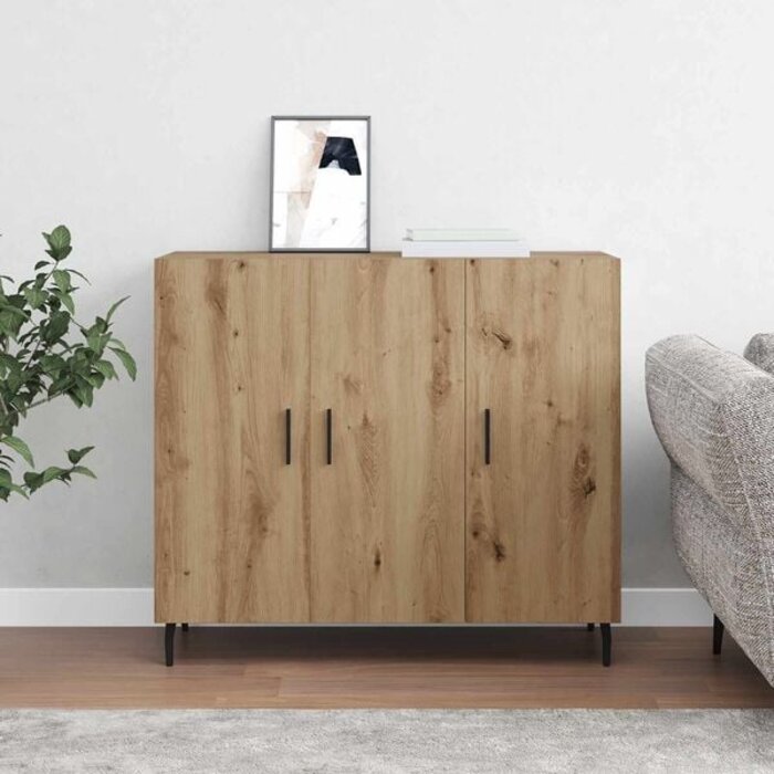 Vidaxl Sideboard Artisan-Eiche 90x34x80cm - 34% Rabatt