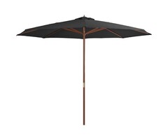 Vidaxl Sonnenschirm mit Holzstock 350 cm Anthrazit - 53% Rabatt