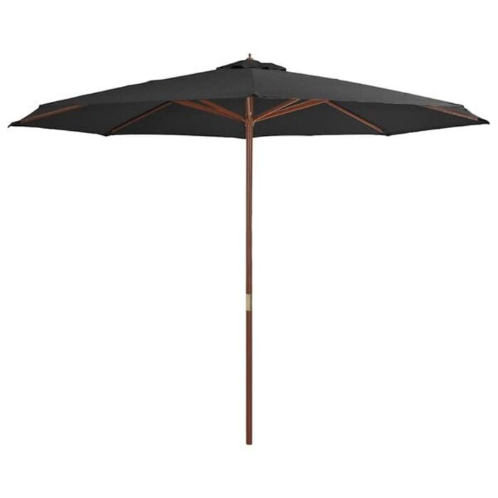 Vidaxl Sonnenschirm mit Holzstock 350 cm Anthrazit - 34% Rabatt
