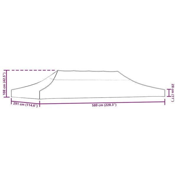 Vidaxl Ersatzdach für Faltpavillon 3x6 m Blau - 35% Rabatt