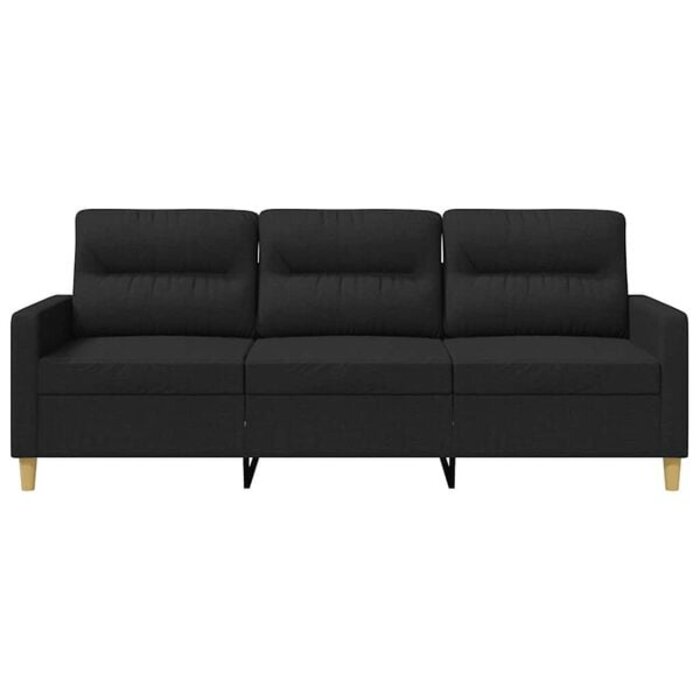 Vidaxl 3-Sitzer Sofa 180 cm Stoff Schwarz - 35% Rabatt