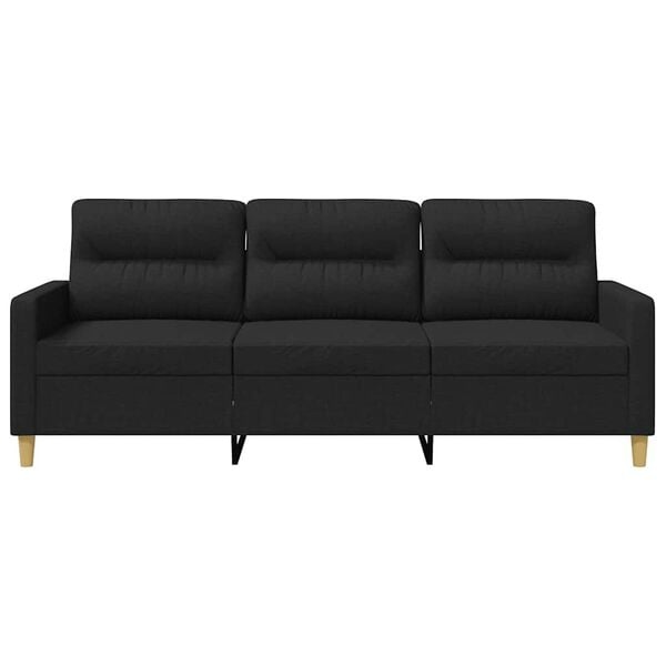 Vidaxl 3-Sitzer Sofa 180 cm Stoff Schwarz - 35% Rabatt