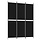 Spanische Wand 150x200 cm Schwarz - 3 Paneele - 31% Rabatt