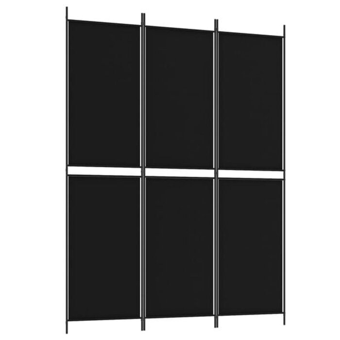Vidaxl Spanische Wand 150x200 cm Schwarz - 3 Paneele - 31% Rabatt