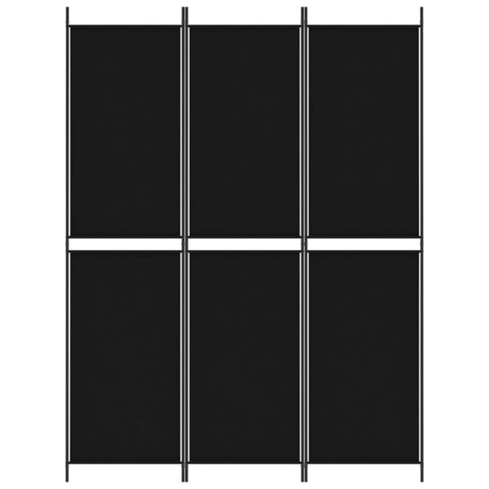 Vidaxl Spanische Wand 150x200 cm Schwarz - 3 Paneele - 31% Rabatt