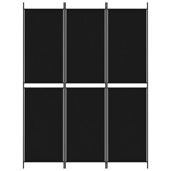 Vidaxl Spanische Wand 150x200 cm Schwarz - 3 Paneele - 31% Rabatt
