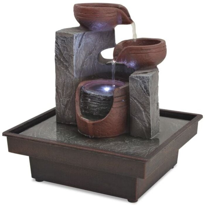 Vidaxl Zimmerbrunnen mit LED-Beleuchtung 20x18x22cm - 32% Rabatt