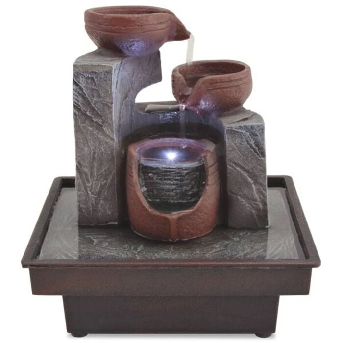 Vidaxl Zimmerbrunnen mit LED-Beleuchtung 20x18x22cm - 32% Rabatt