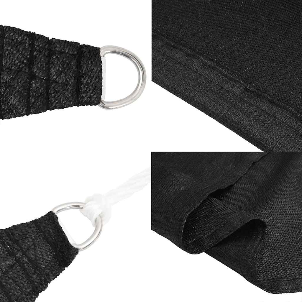 Vidaxl Quadratisches Sonnensegel 3,6x3,6 m schwarz - 32% Rabatt