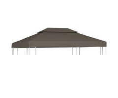 Vidaxl Ersatz-Pavillondach 4x3m Taupe, 310 g/m² - 45% Rabatt