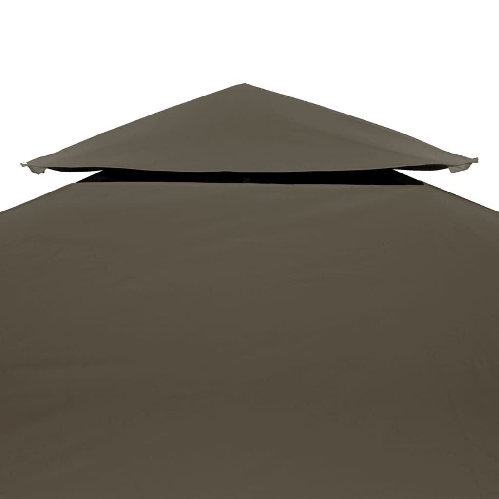 Vidaxl Pavillondach 4x3m in Taupe - Ersatzbespannung 34% Rabatt