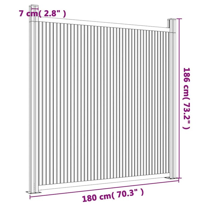 Vidaxl WPC Sichtschutzzaun 180x186 cm Braun - 35% Rabatt