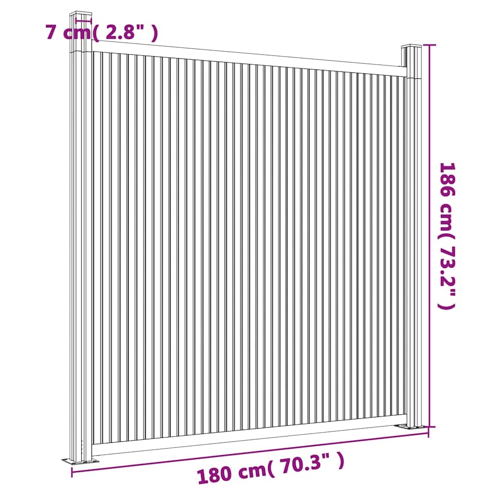 Vidaxl WPC Sichtschutzzaun 180x186 cm Braun - 35% Rabatt