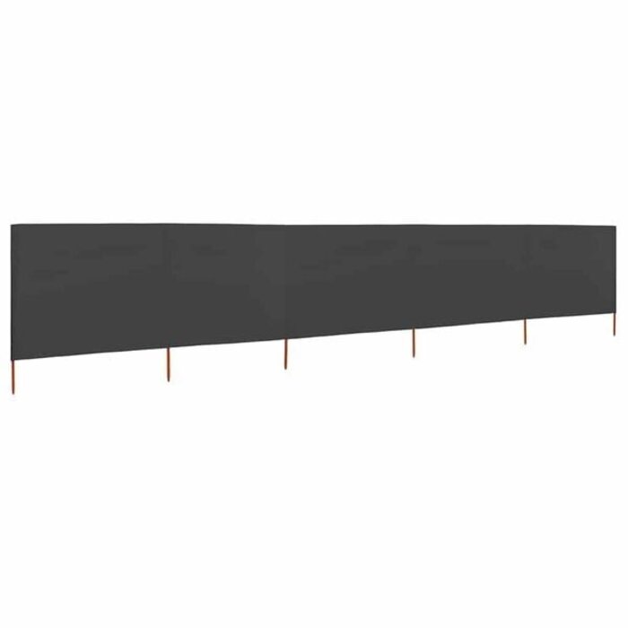 Vidaxl 5-tlg. Windschutz 600x160 cm, anthrazit, Stoff/Holz - 34% Rabatt