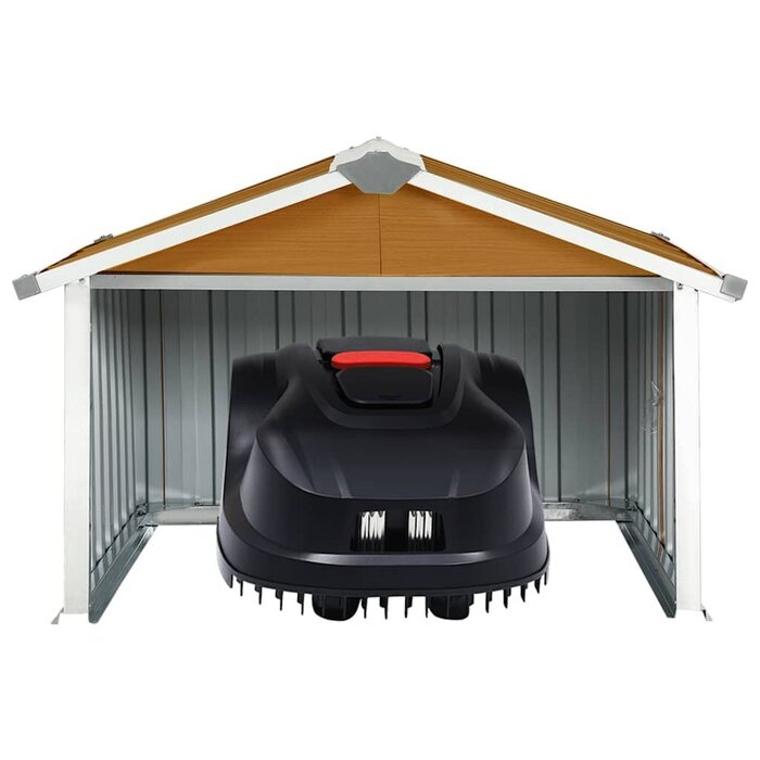 Vidaxl Mähroboter-Garage aus Stahl in Braun - 38% Rabatt
