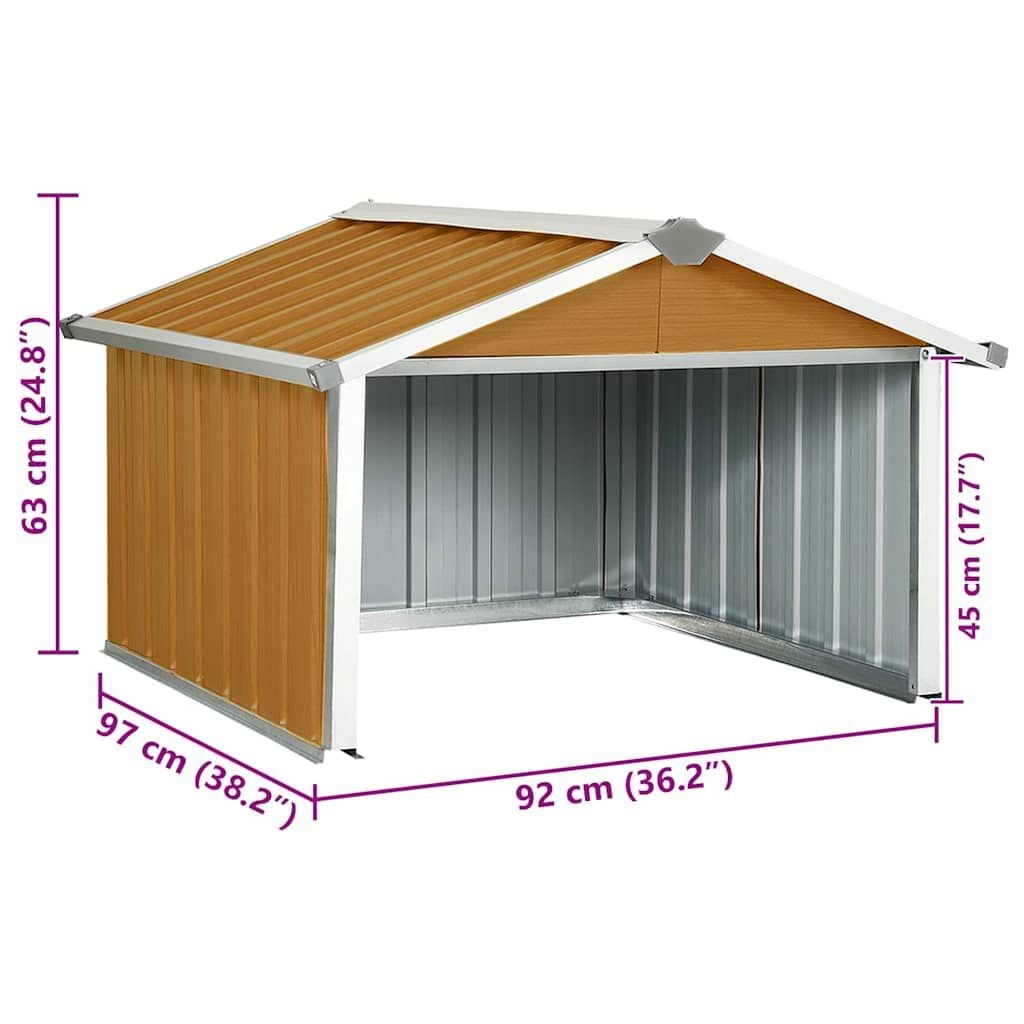 Vidaxl Mähroboter-Garage aus Stahl in Braun - 38% Rabatt