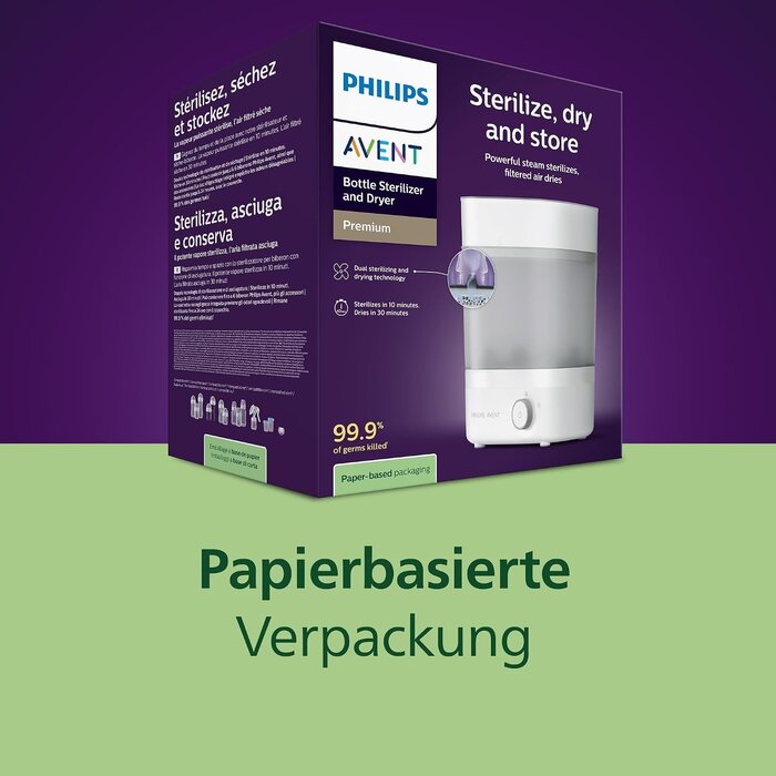 Philips Avent Elektrischer Flaschensterilisator & Trockner - 34% Rabatt - Weiß
