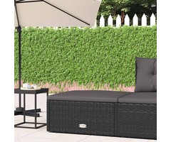 Vidaxl Fußhocker Poly-Rattan Schwarz mit Kissen - 43% Rabatt