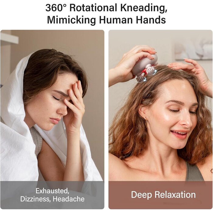 Amazon Elektrisches Kopfhautmassagegerät - 3 Geschwindigkeiten, kabellos - 32% Rabatt