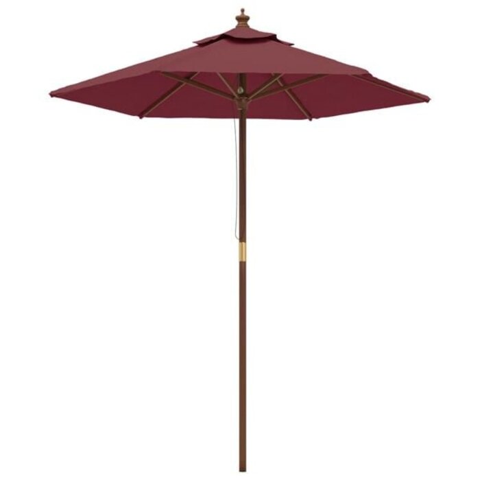 Vidaxl Sonnenschirm mit Holzstock Bordeauxrot 196x231 cm - 34% Rabatt