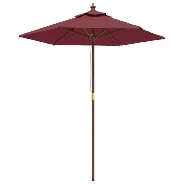 Vidaxl Sonnenschirm mit Holzstock Bordeauxrot 196x231 cm - 34% Rabatt