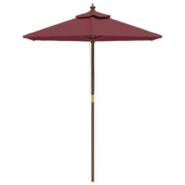 Vidaxl Sonnenschirm mit Holzstock Bordeauxrot 196x231 cm - 34% Rabatt