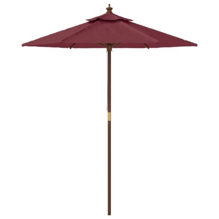 Vidaxl Sonnenschirm mit Holzstock Bordeauxrot 196x231 cm - 34% Rabatt