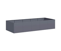 Vidaxl Pflanzkasten Stahl 200 x 80 x 40 cm Anthrazit - 47% Rabatt