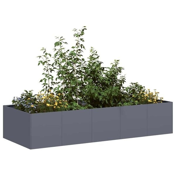 Vidaxl Pflanzkasten 200x80x40 cm Stahl Anthrazit - 35% Rabatt