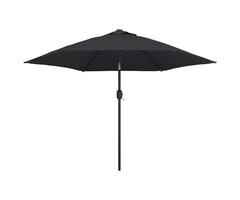 Vidaxl Sonnenschirm 300 cm Schwarz - Stahlmast & Kurbel - 45% Rabatt