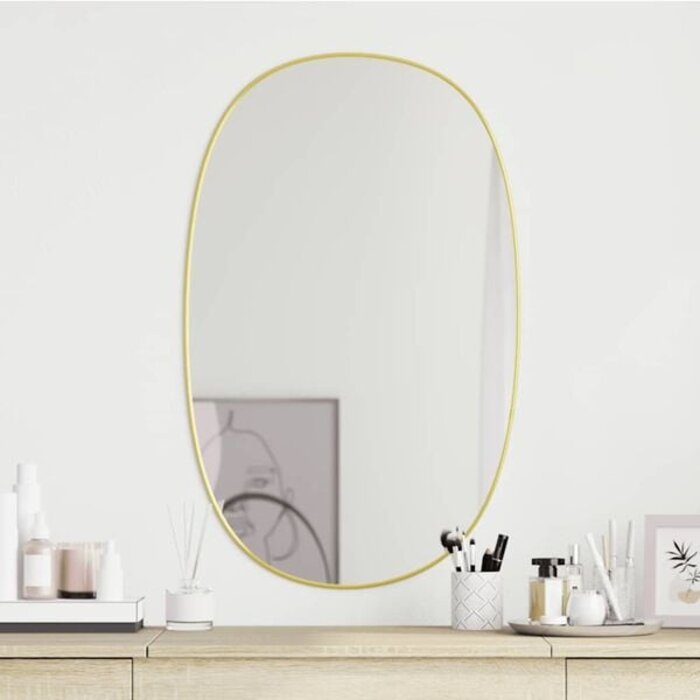 Vidaxl Wandspiegel 80x50 cm in Gold - 62% Rabatt