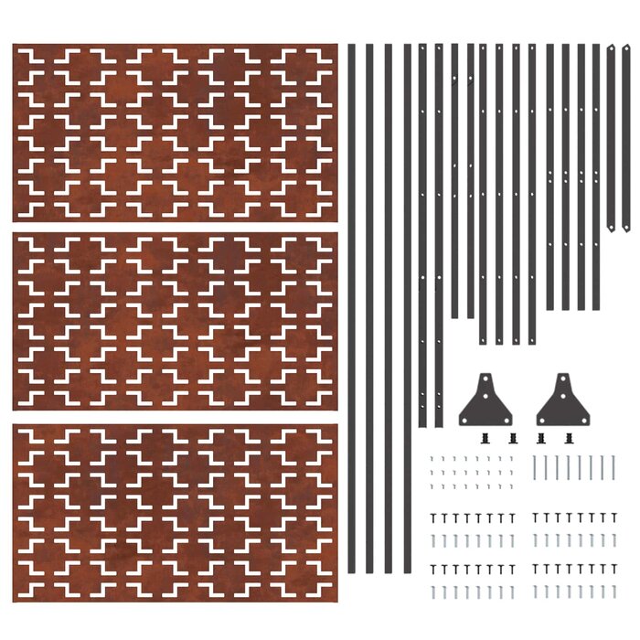 Vidaxl Sichtschutzwand Grau aus Stahl 100x50x180 cm - 44% Rabatt