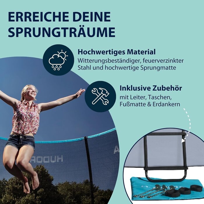 Gartentrampolin 300 cm mit Sicherheitsnetz - 30% Rabatt