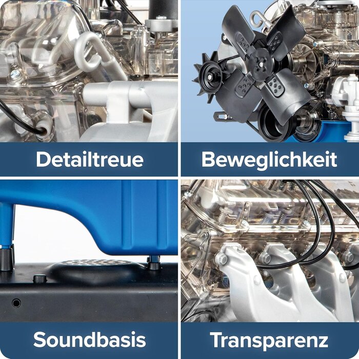 V8 Motormodell Bausatz 1:4 Funktionsmodell - 35% Rabatt