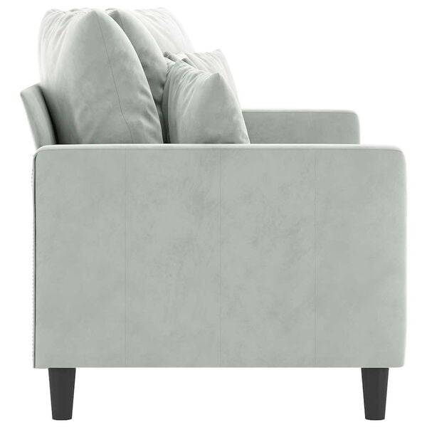 Vidaxl 2-Sitzer Sofa Samt Hellgrau 140 cm - 35% Rabatt
