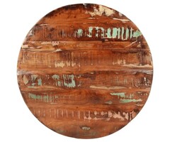 Vidaxl Massivholz-Tischplatte Rund Ø 90 cm - Altholz - 47% Rabatt
