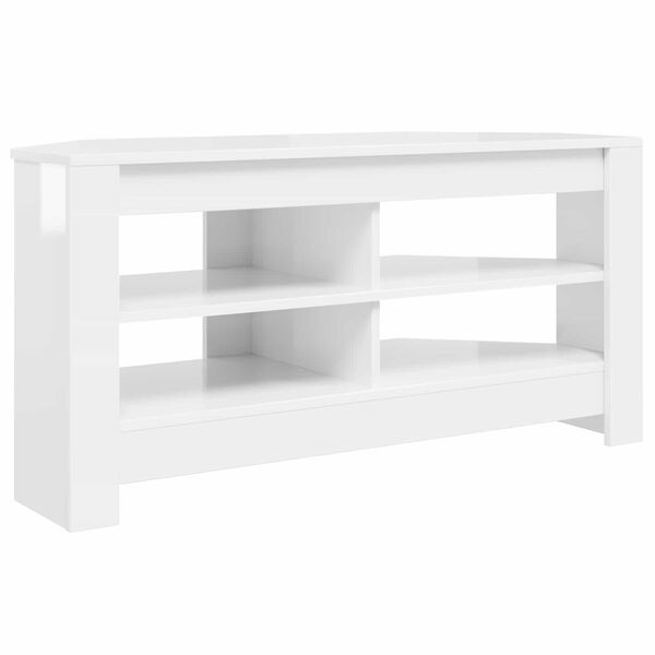 Vidaxl Moderner Eck-TV-Schrank in Hochglanz-Weiß - 34% Rabatt
