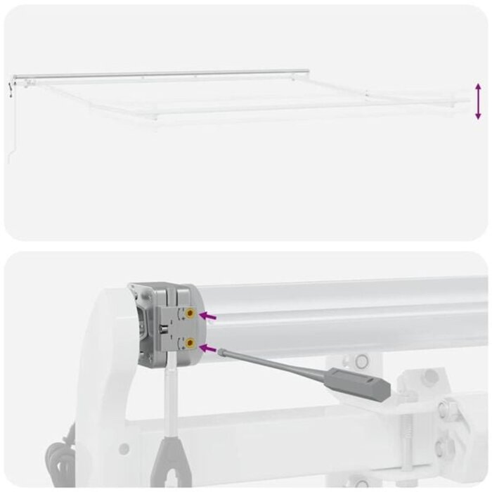 Vidaxl Manuelle Markise Weiß 4 x 3,5 m - Metall - 35% Rabatt