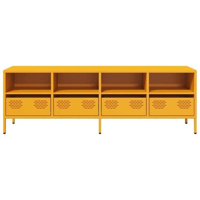 Vidaxl TV-Board 135x39x43,5 cm Senfgelb aus Stahl - 35% Rabatt