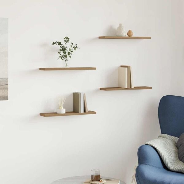 Vidaxl Wandregal 4er Set Artisan-Eiche Optik 40x10 cm - 33% Rabatt