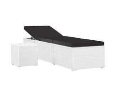 Vidaxl Sonnenliege mit Beistelltisch Poly-Rattan weiß - 46% Rabatt