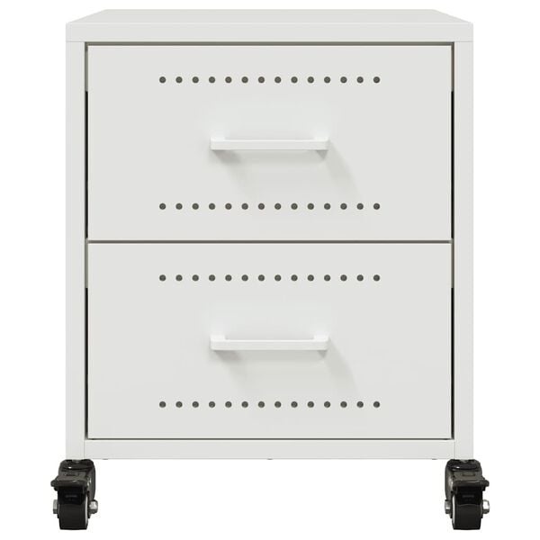 Vidaxl 2er Set Nachttische Stahl Weiß - 36x39x43,5 cm - 33% Rabatt