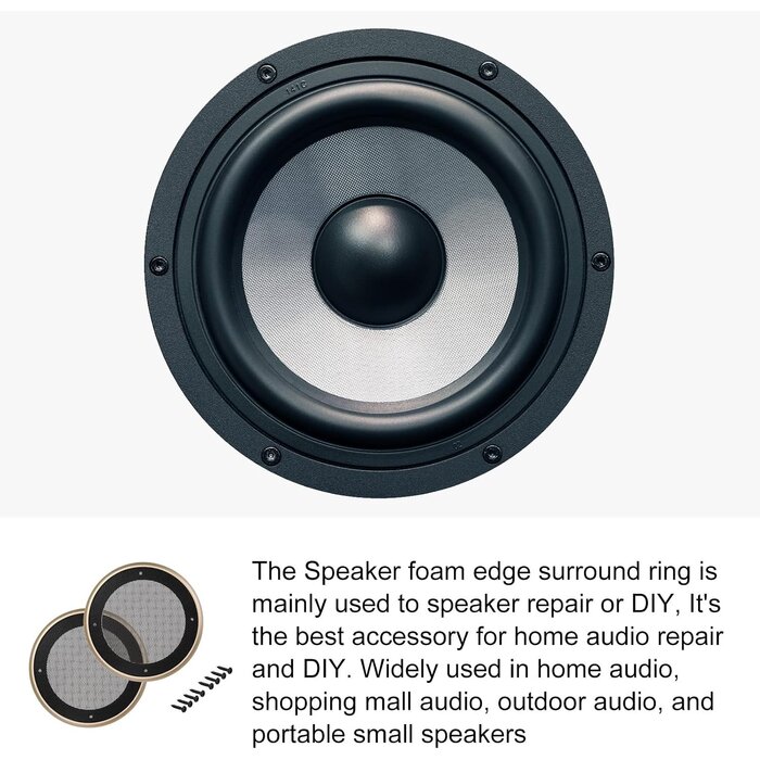 2x Subwoofer-Schutzgitter 10,2 cm, Schwarz/Gold - 27% Rabatt