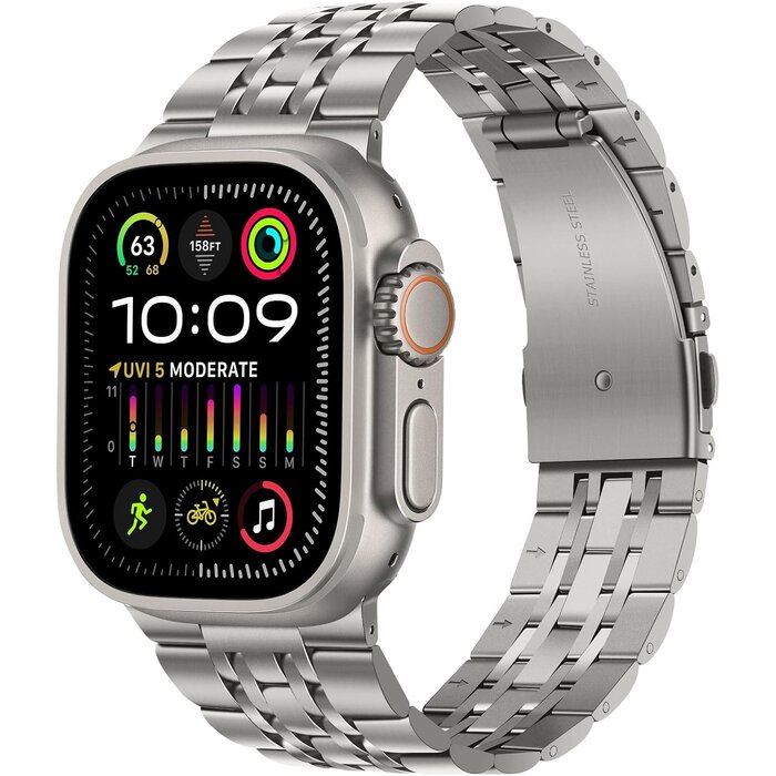 Edelstahl Uhrenarmband für Apple Watch - Schwarz-Gold - 30% Rabatt