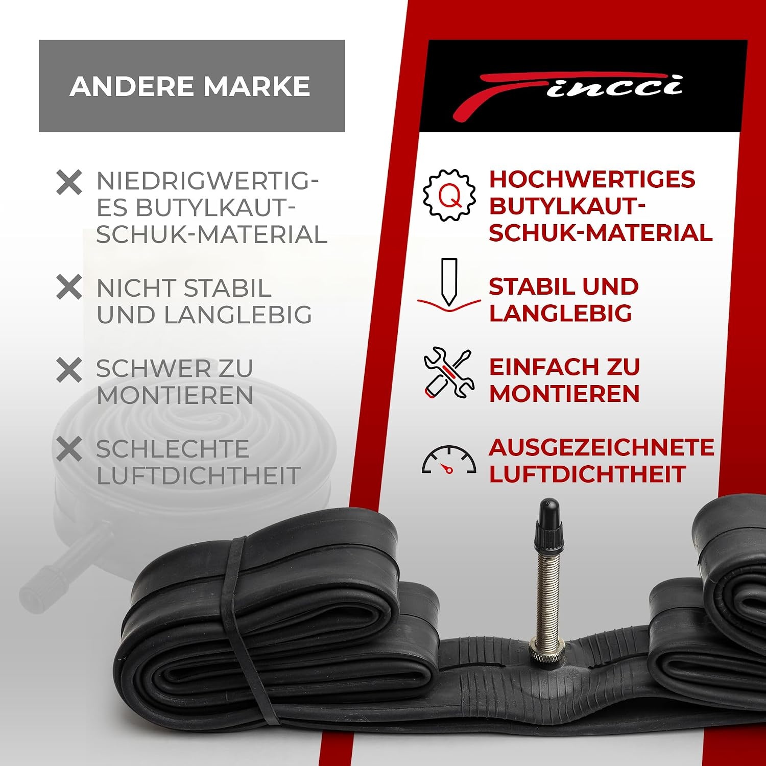 2er Set Fahrrad-Innenreifen 700x32-38c, 48mm Presta-Ventil - 31% Rabatt