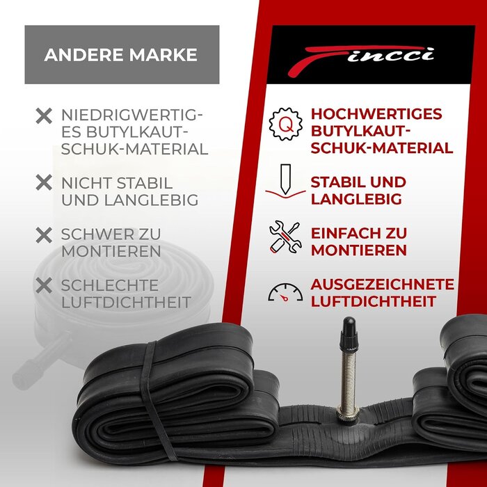 2er Set Fahrrad-Innenreifen 700x32-38c, 48mm Presta-Ventil - 31% Rabatt