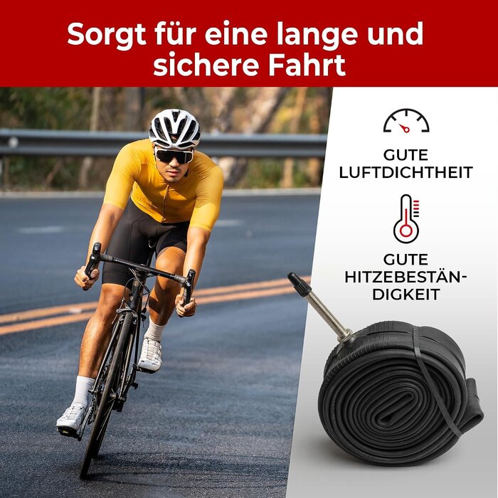 2er Set Fahrrad-Innenreifen 700x32-38c, 48mm Presta-Ventil - 31% Rabatt