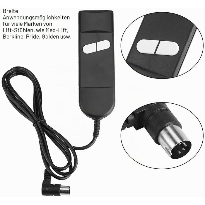 Handbedienung für Relaxsessel - 2x 5-Pin - Schwarz - 25% Rabatt