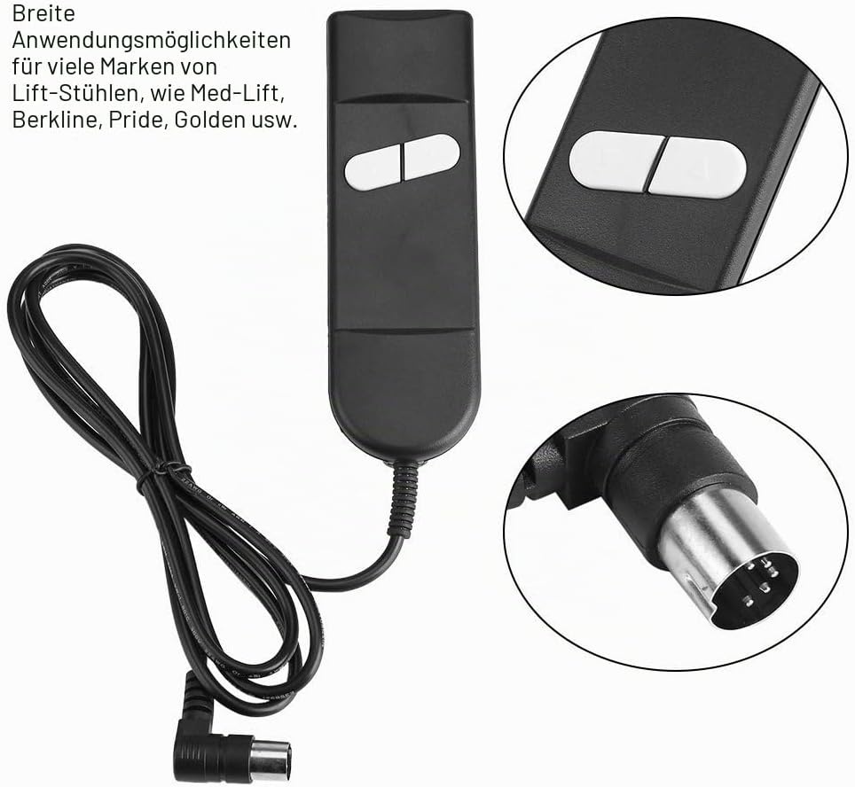 Handbedienung für Relaxsessel - 2x 5-Pin - Schwarz - 25% Rabatt