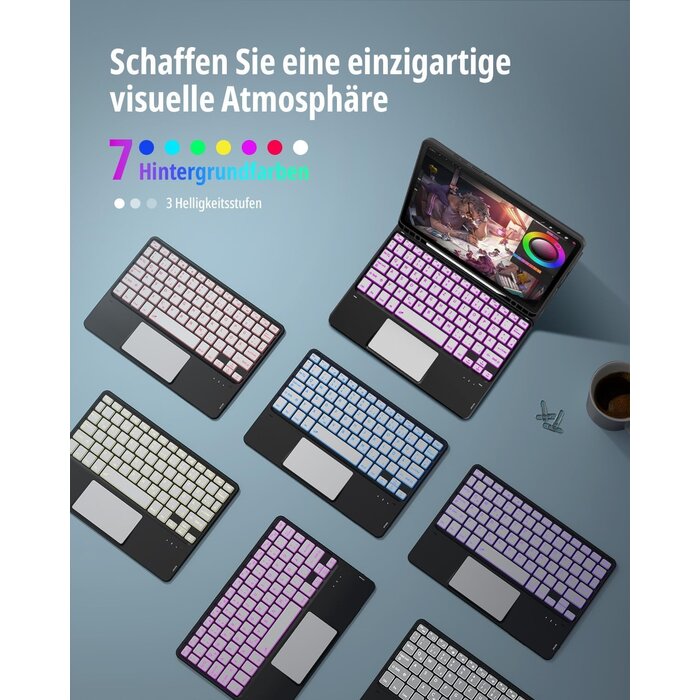 Tastatur-Hülle für Galaxy Tab S9 / S9 FE - 27% Rabatt - QWERTZ Schwarz